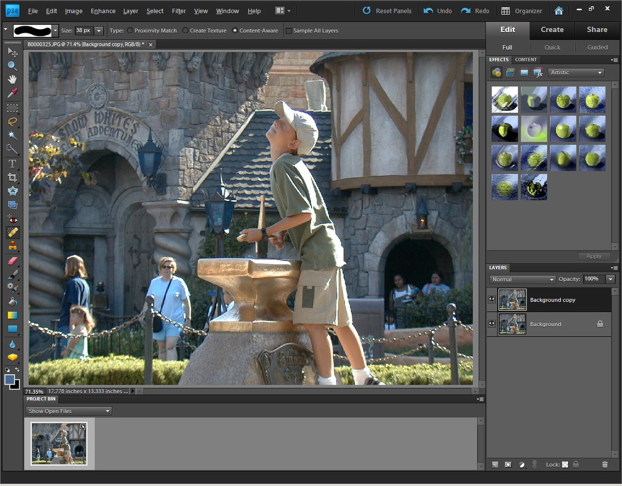 Adobe Photoshop Elements 9 z Content Aware Fill 2