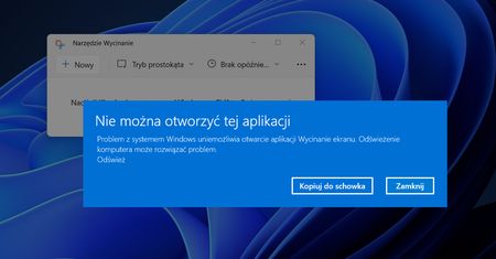 Windows 11 i usterka Narzędzia Wycinanie. Pomóc może... zmiana daty