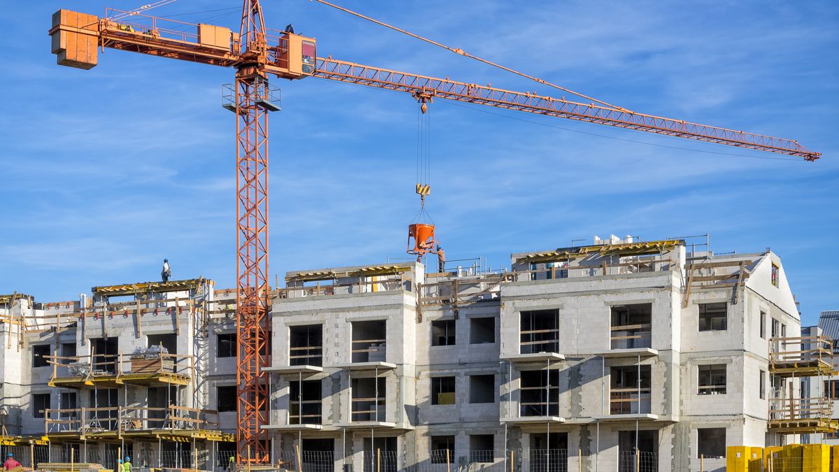 New complex of apartment buildings under constructionNew complex of apartment buildings under construction, Szczecin, Polandewg3D