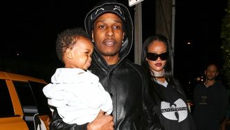 Rihanna i ASAP Rocky z synem na rękach wychodzą z knajpy. Piosenkarka rodzi lada moment (ZDJĘCIA)
