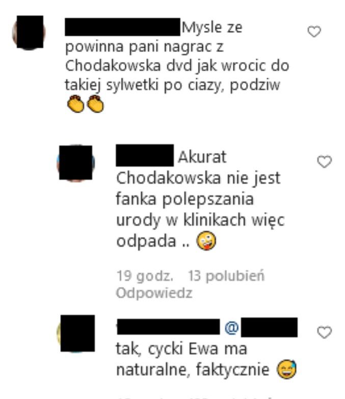 Komentarze na profilu Małgorzaty Rozenek