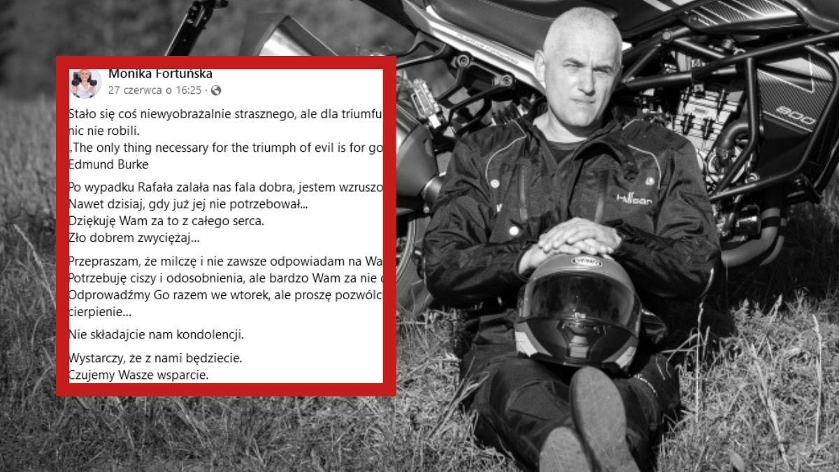 Żona zmarłego policjanta zamieściła w sieci przejmujący wpis