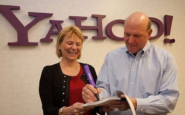 Steve Ballmer i była szefowa Yahoo! (Fot. Business Insider)