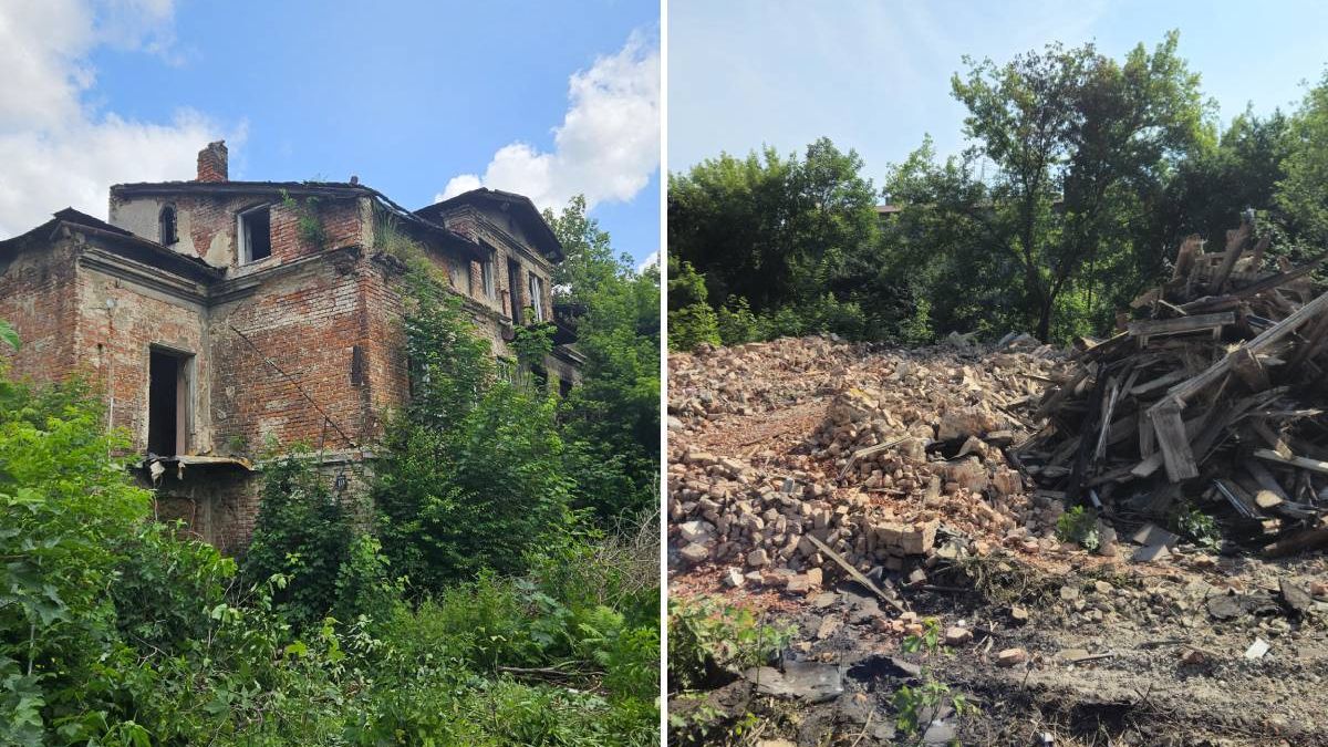 Zburzony pustostan przy ul. Wesołej w Lublinie