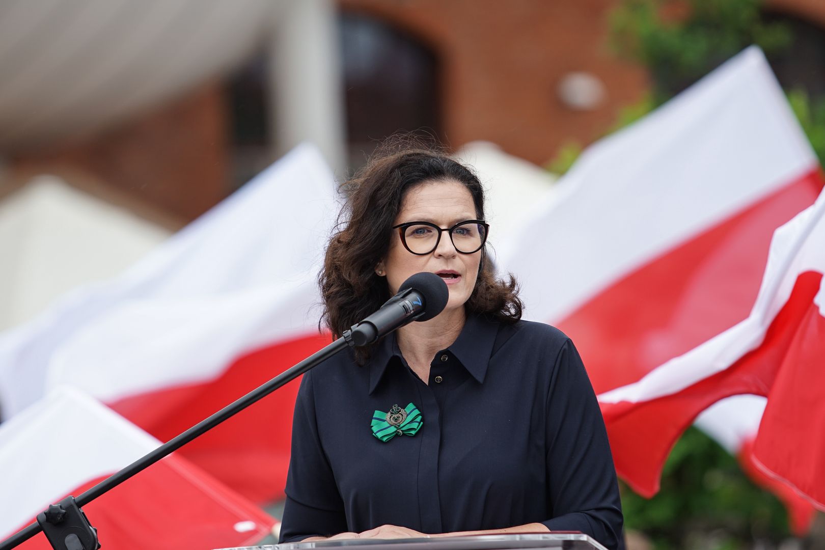 Mayor of Gdansk Aleksandra Dulkiewicz is seen in Gdansk, Poland on 12 June 2021 Trzaskowski visits Gdansk to meet with mayor of the city on promote his political project Campus Poland (Campus Polska). (Photo by Michal Fludra/NurPhoto via Getty Images)