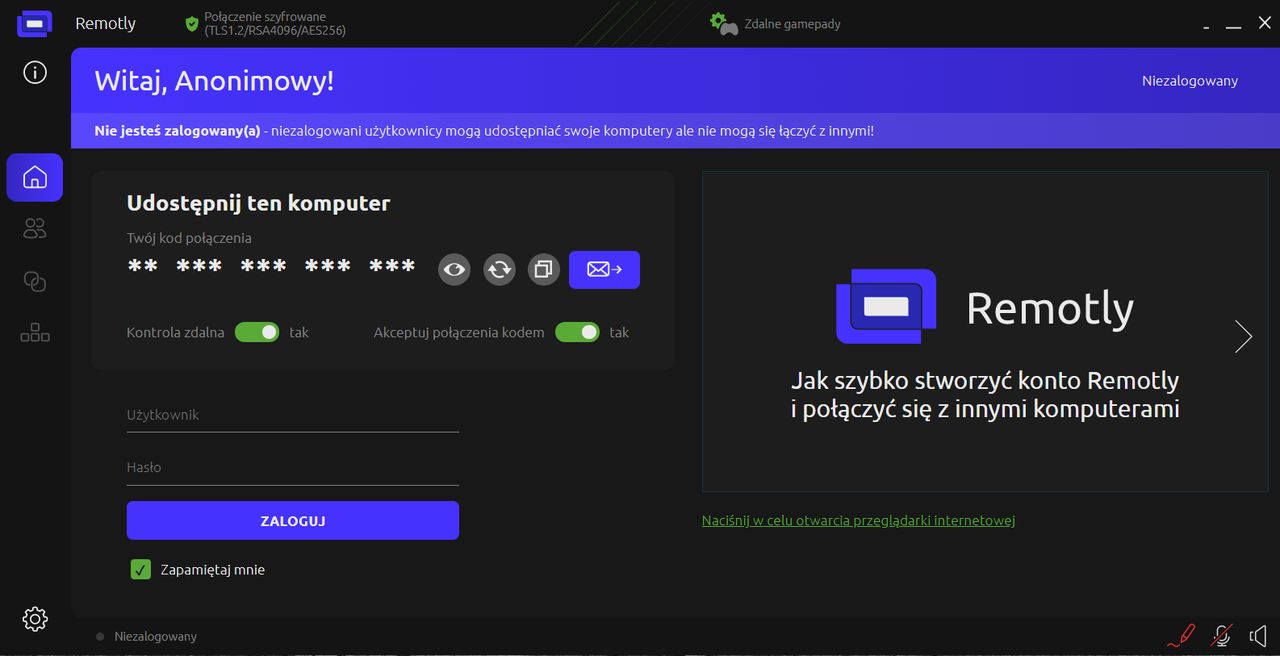 Remotly - darmowy program do pulpitu zdalnego