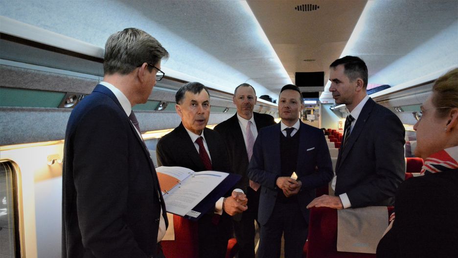 Czeska delegacja na pokładzie samolotu