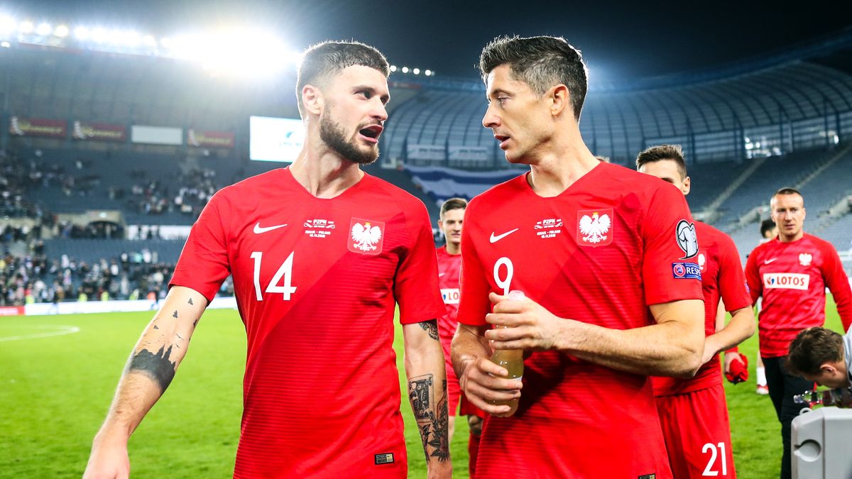 Mateusz Klich i Robert Lewandowski