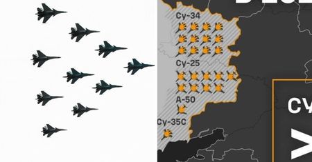 Kilkadziesiąt samolotów runęło. Nowa mapa strat Rosjan