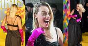 Margot Robbie pozuje w staniku z piórami na londyńskiej premierze nowego filmu o Harley Quinn (ZDJĘCIA)