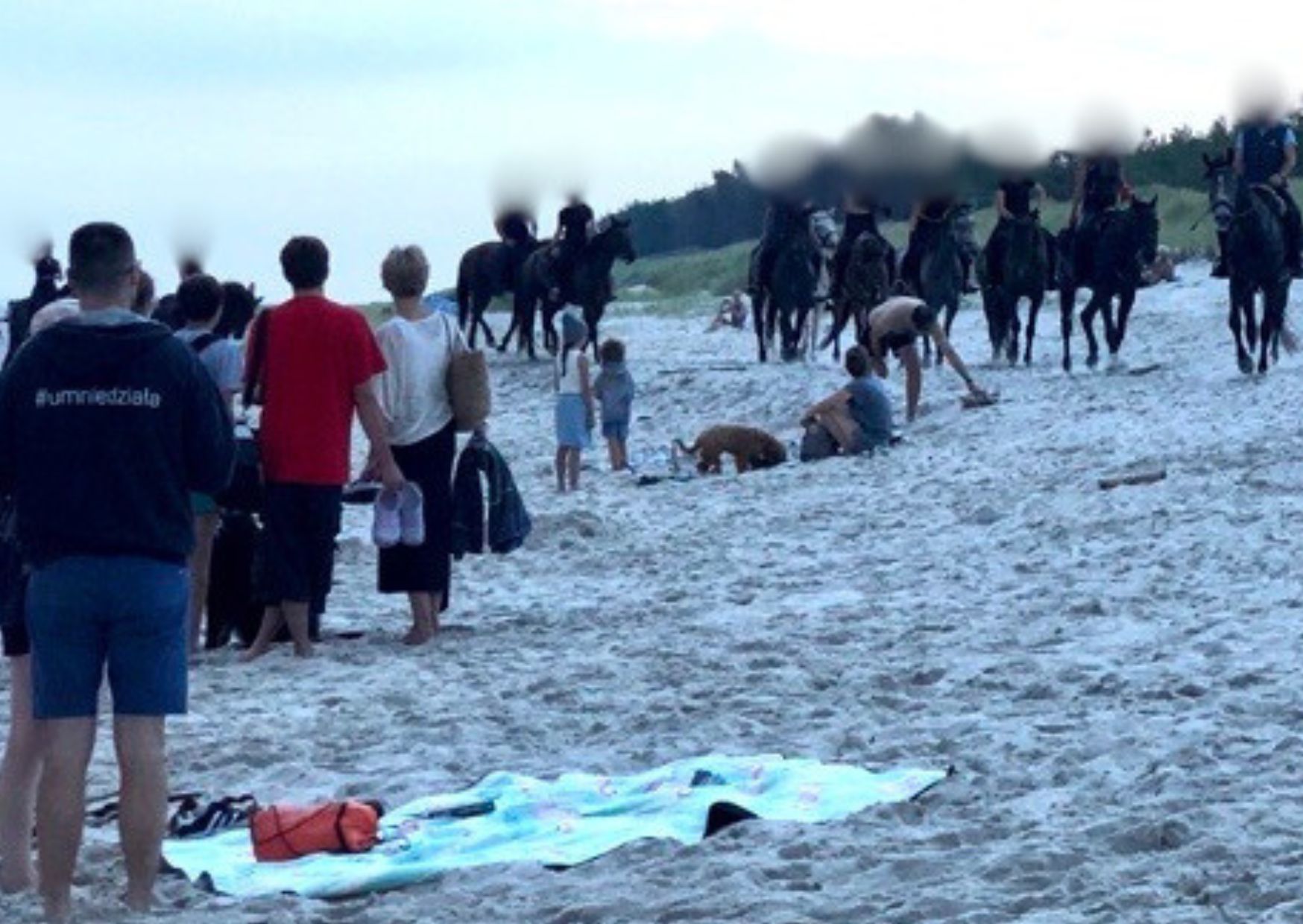 Groza nad Bałtykiem. Konie pędziły przez plażę. Ludzie byli przerażeni