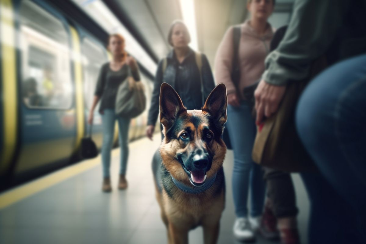 Właściciele psów czasami zapominają, że przepisy na kolei każą zakładać zwierzętom na czas podróży kaganiec