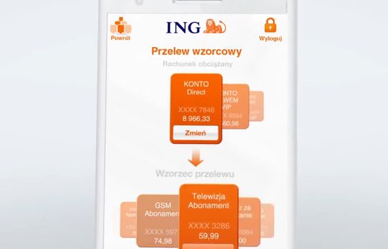 Smartfon z damskiej torebki reklamuje Konto Direct w ING Banku Śląskim (wideo)