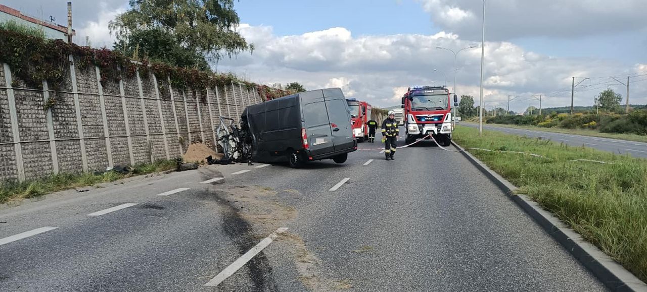 Kielce. Wypadek trzech pojazdów. Są ranni 