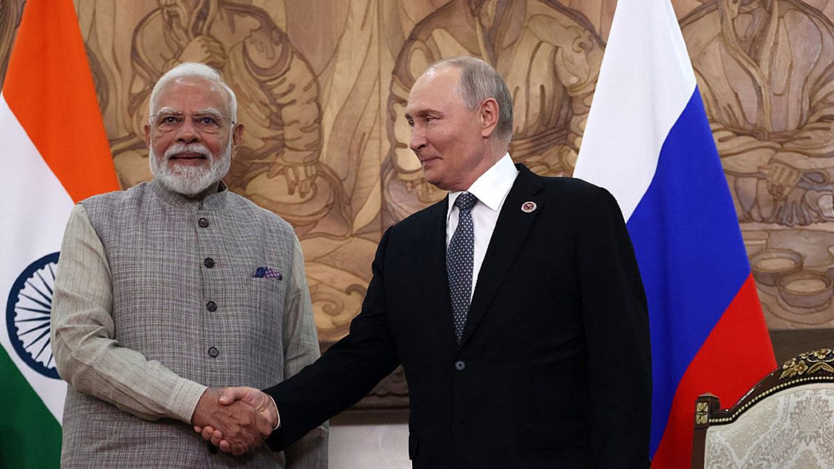 Shanghai Cooperation Summit Held In Kyrgyzstan
BISHKEK, KYRGYZSTAN - AUGUST 31: Russian President Vladimir Putin (C) shakes hands with Indian Prime Minister Narendra Modi (L) during the Shanghai Cooperation Organization Summit on August 31, 2026 in Bishkek, Kyrgyzstan. Putin arrived in Kyrgyzstan for a two-day trip. (Photo by Contributor/Getty Images)
Contributor
bestof, topix