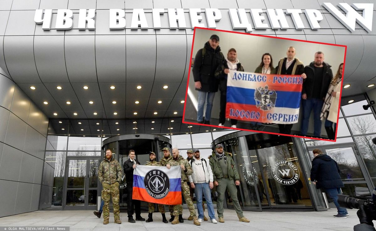 Siedziba grupy Wagnera w Sankt Petersburgu i zdjęcie serbskich działaczy nacjonalistycznych w rosyjsko-serbskim centrum w Belgradzie