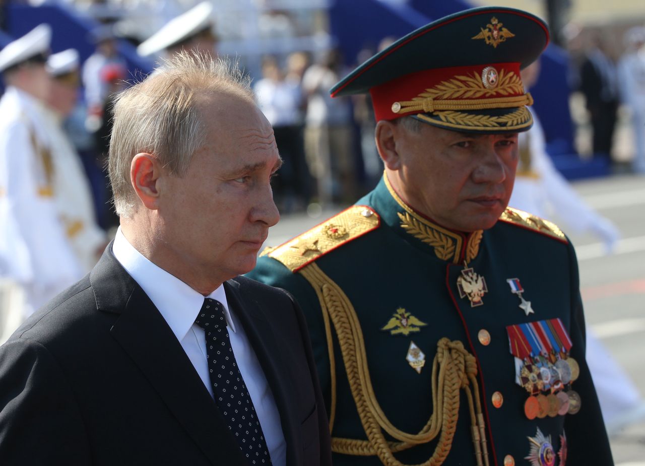 Wladimir  Putin i Siergiej Szojgu 