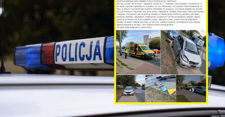 Pokłócili się w aucie i wypadli z drogi. Pasażer szarpnął za kierownicę