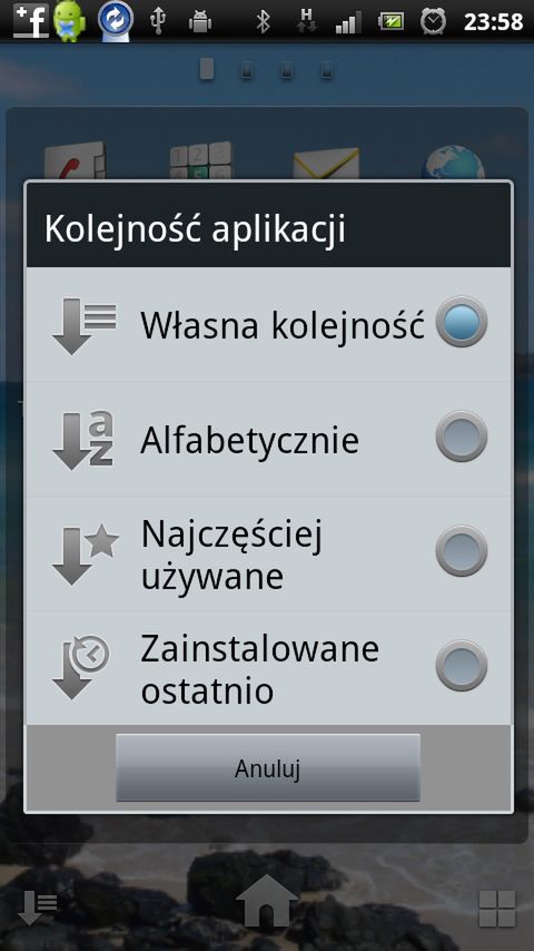 Automatyczna segregacja menu