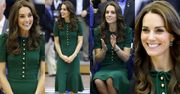 Kate Middleton w zielonej sukience na meczu siatkówki (ZDJĘCIA)