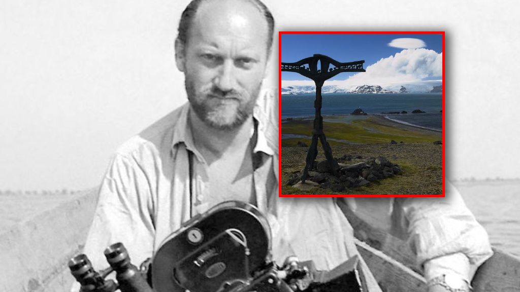 Włodzimierz Puchalski i jego grób na Antarktydzie