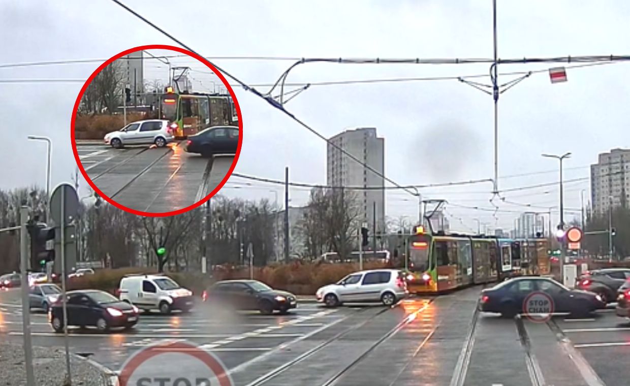 80-latek wjechał pod prąd na rondo. Policja zatrzymała prawo jazdy