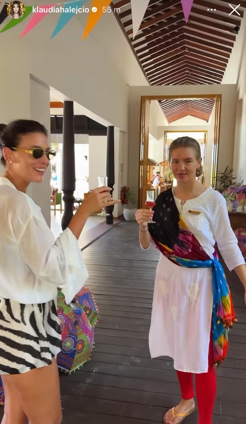 Klaudia Halejcio na Malediwach