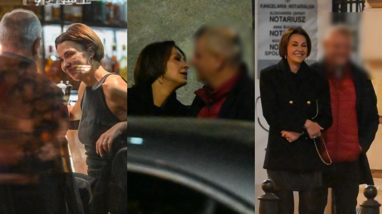 Anna Popek spędza wieczór przy winie w towarzystwie tajemniczego mężczyzny