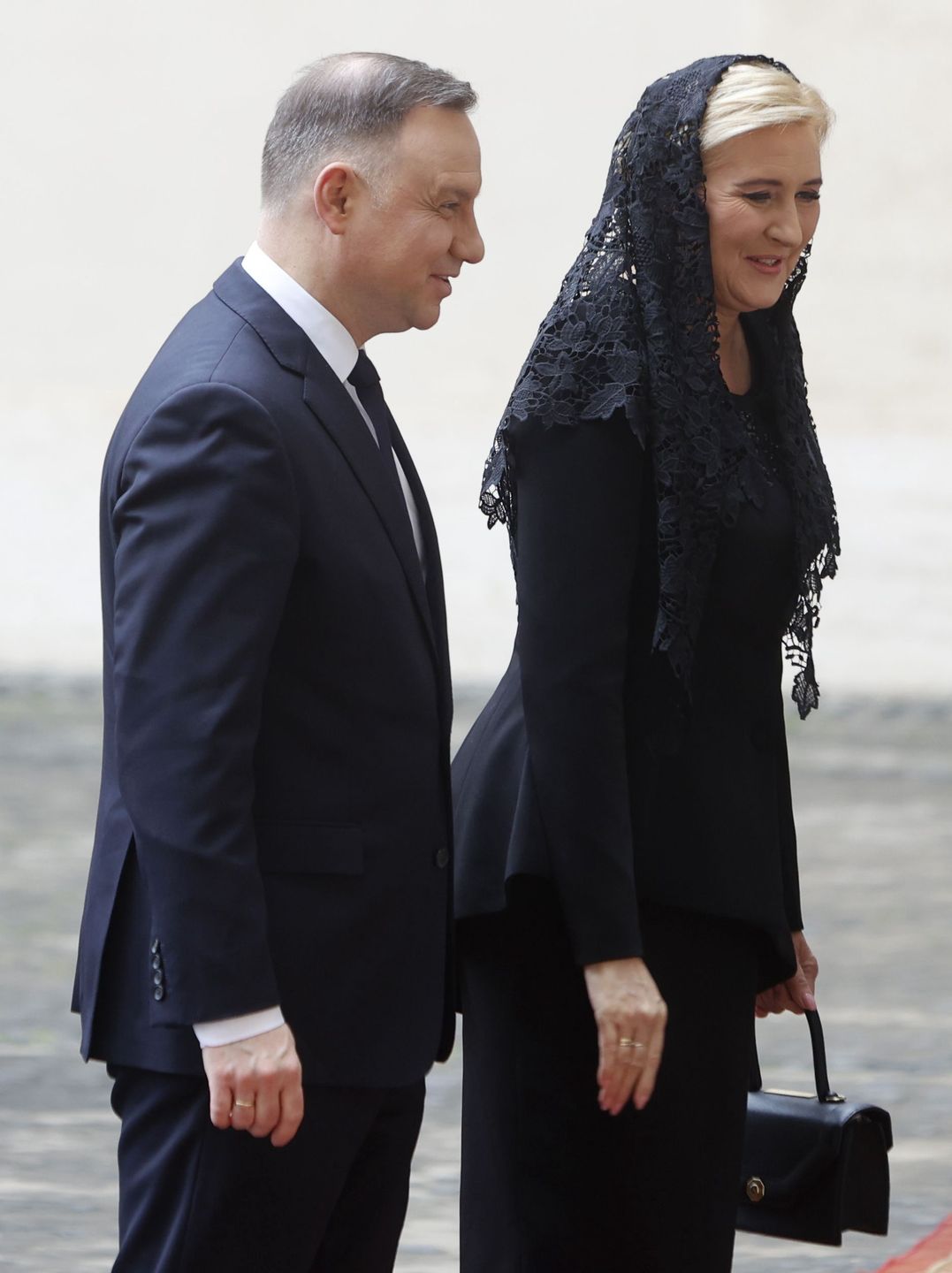 Agata Duda i Andrzej Duda na audiencji u papieża Franciszka