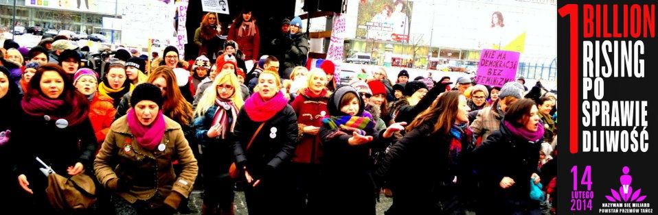 Happening "One Billion Rising" w Warszawie [WIDEO]