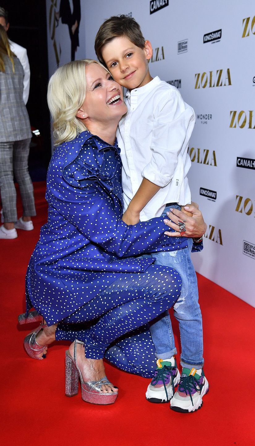 Nikodem Marecki na ściance z Joanną Kożuchowską