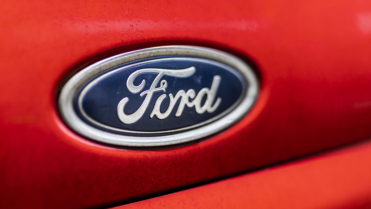 BERLIN, GERMANY - FEBRUARY 01: The emblem of Ford is pictured on February 01, 2022 in Berlin, Germany. (Photo by Florian Gaertner/Photothek via Getty Images)