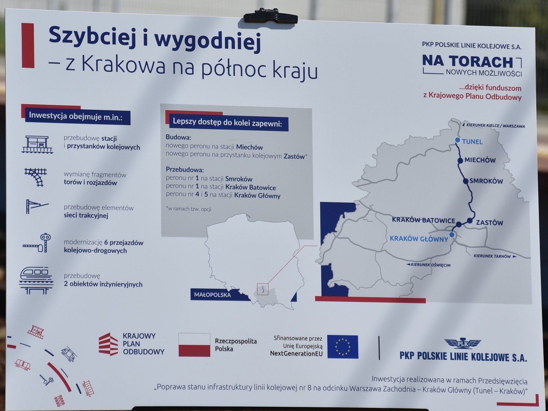 Na dworcu kolejowym w Miechowie powstanie trzeci peron
