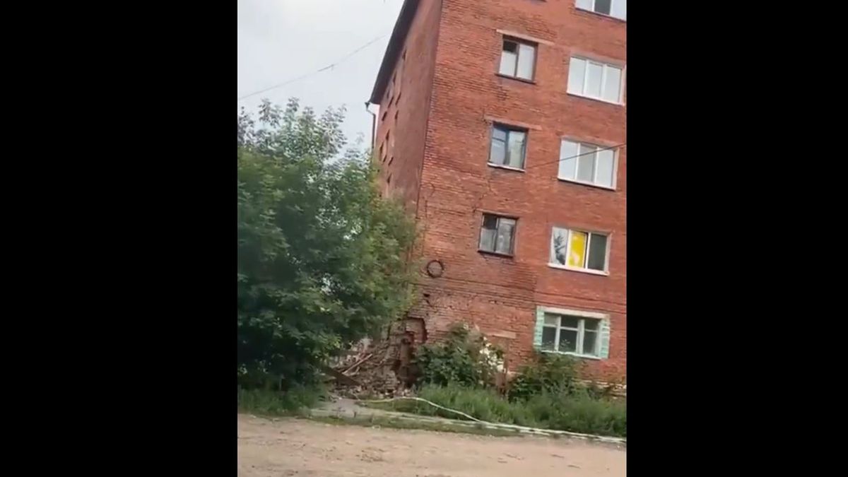 Zawalenie się budynku zostało nagrane