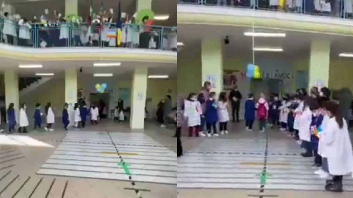 Dzieci zostały ciepło przyjęte przez rówieśników z Włoch.