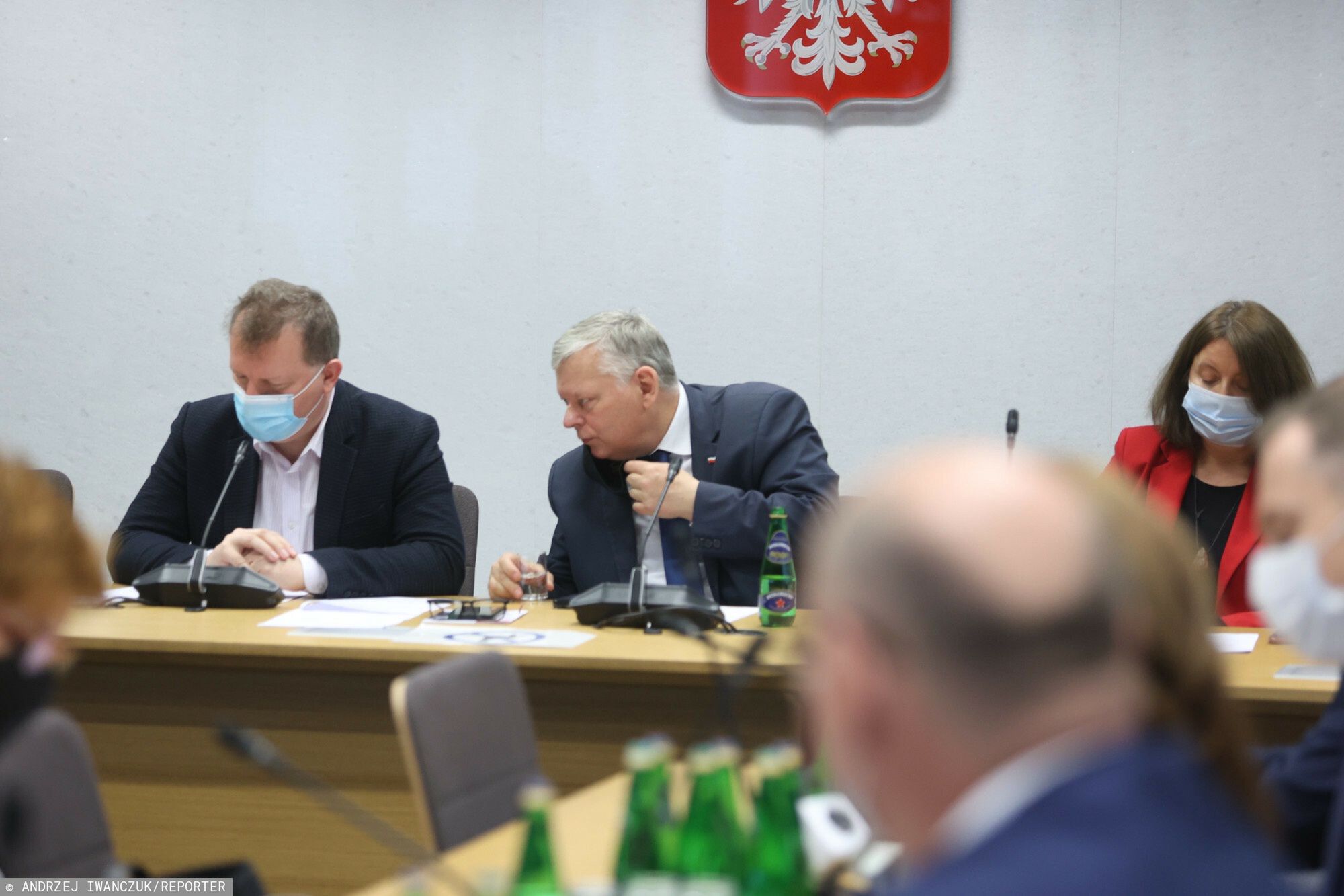 45. posiedzenie Sejmu IX kadencji17.12.2021 Warszawa Sejm 45. posiedzenie Sejmu IX kadencji  Fot. Andrzej Iwanczuk/REPORTER
n/z: Piotr Babinetz, Marek Suski, Joanna LichockaAndrzej Iwanczuk/REPORTER