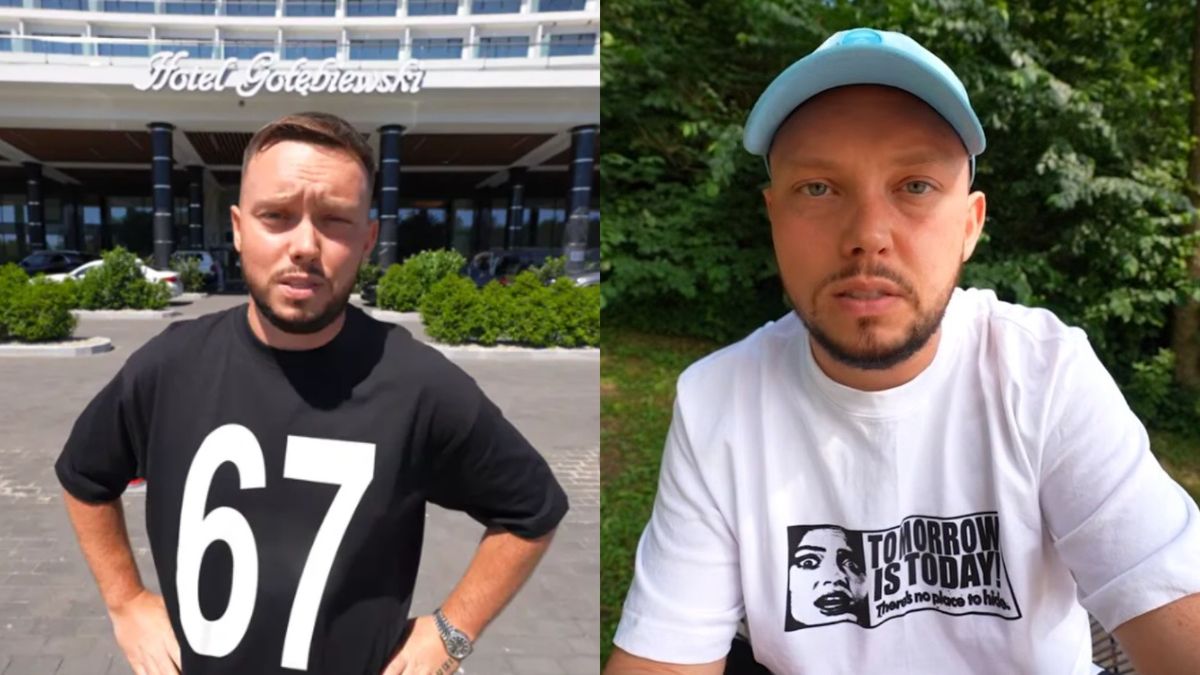 Książulo sprawdza czy ma zakaz wstępu do Hotelu Gołębiewski