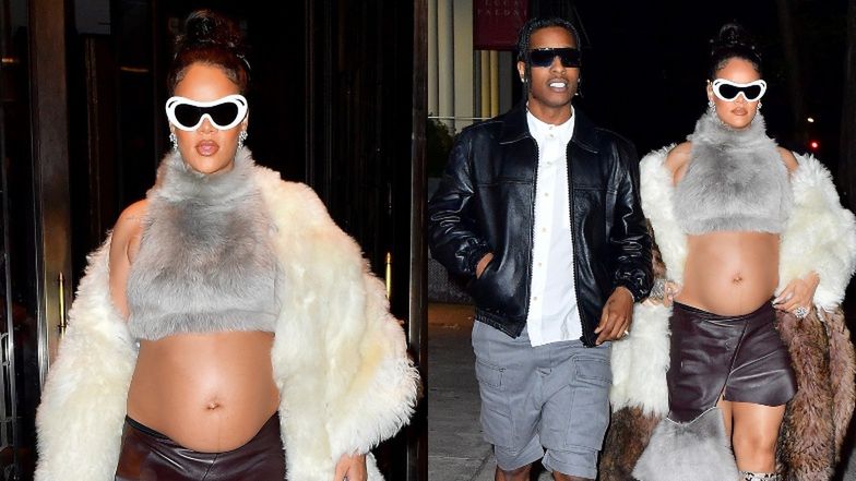 Rihanna eksponuje ciążowy brzuch podczas wspólnego wypadu z ASAP Rocky