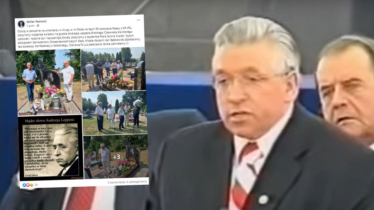 Grób Andrzeja Leppera 11 lat po tragicznej śmierci. Zdjęcia z cmentarza