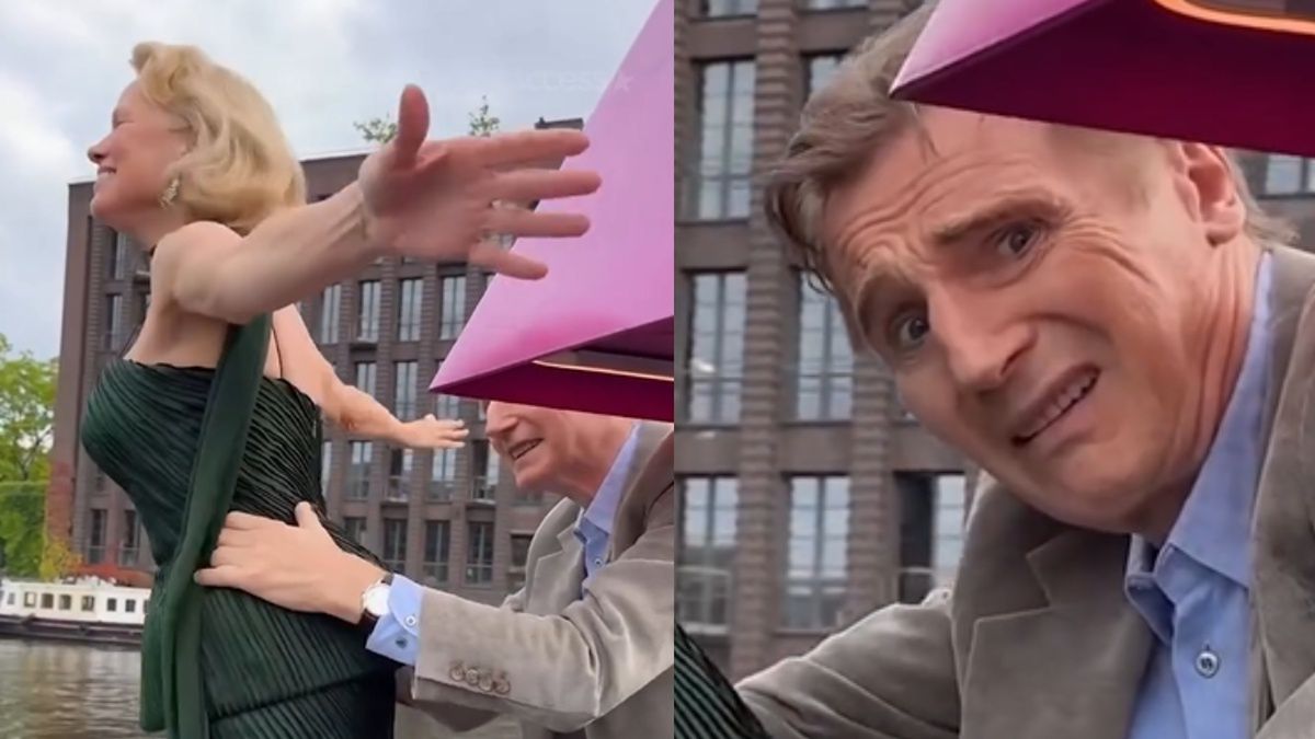 Pamela Anderson i Liam Neeson odtworzyli scenę z "Titanica"