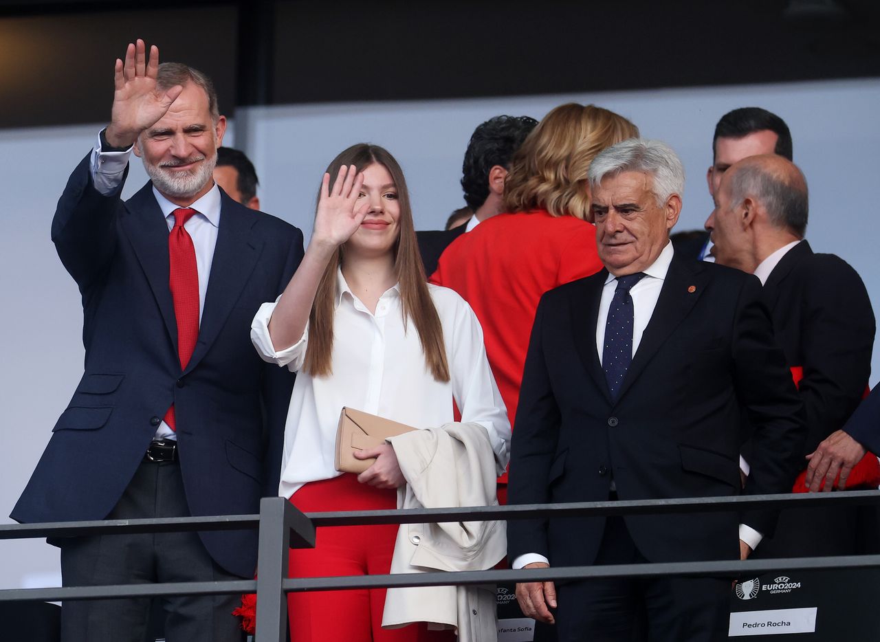 King Felipe VI and Infanta Sofia during the final of Euro 2024