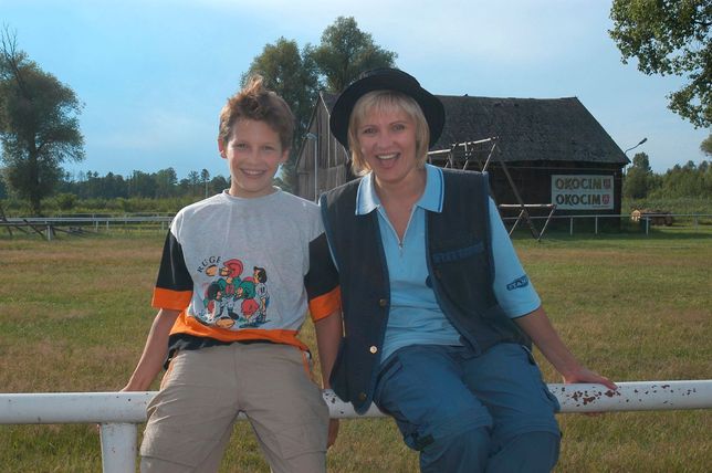 Sylwia Wysocka z synem Piotrem