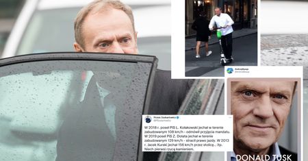 Tusk bez prawa jazdy. W sieci zawrzało