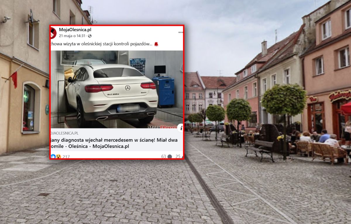 Pijany diagnosta wjechał w ścianę.