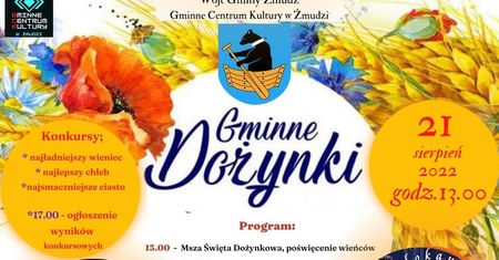 Dożynki Gminy Żmudź 2022. Wystąpią: Pogwizdani i Nokaut