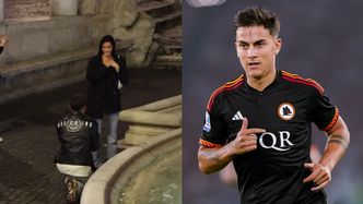 Paulo Dybala oświadczył się ukochanej pod Fontanną di Trevi. Wybranka piłkarza nie kryła zaskoczenia (WIDEO)