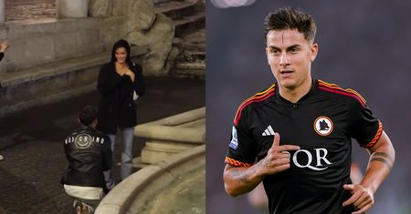 Paulo Dybala oświadczył się ukochanej pod Fontanną di Trevi. Wybranka piłkarza nie kryła zaskoczenia (WIDEO)