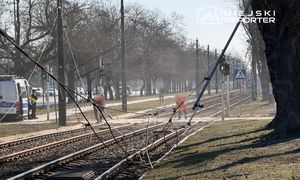 Ciężarówka zerwała sieć trakcyjną na Pradze-Północ. Ile potrwa naprawa?
