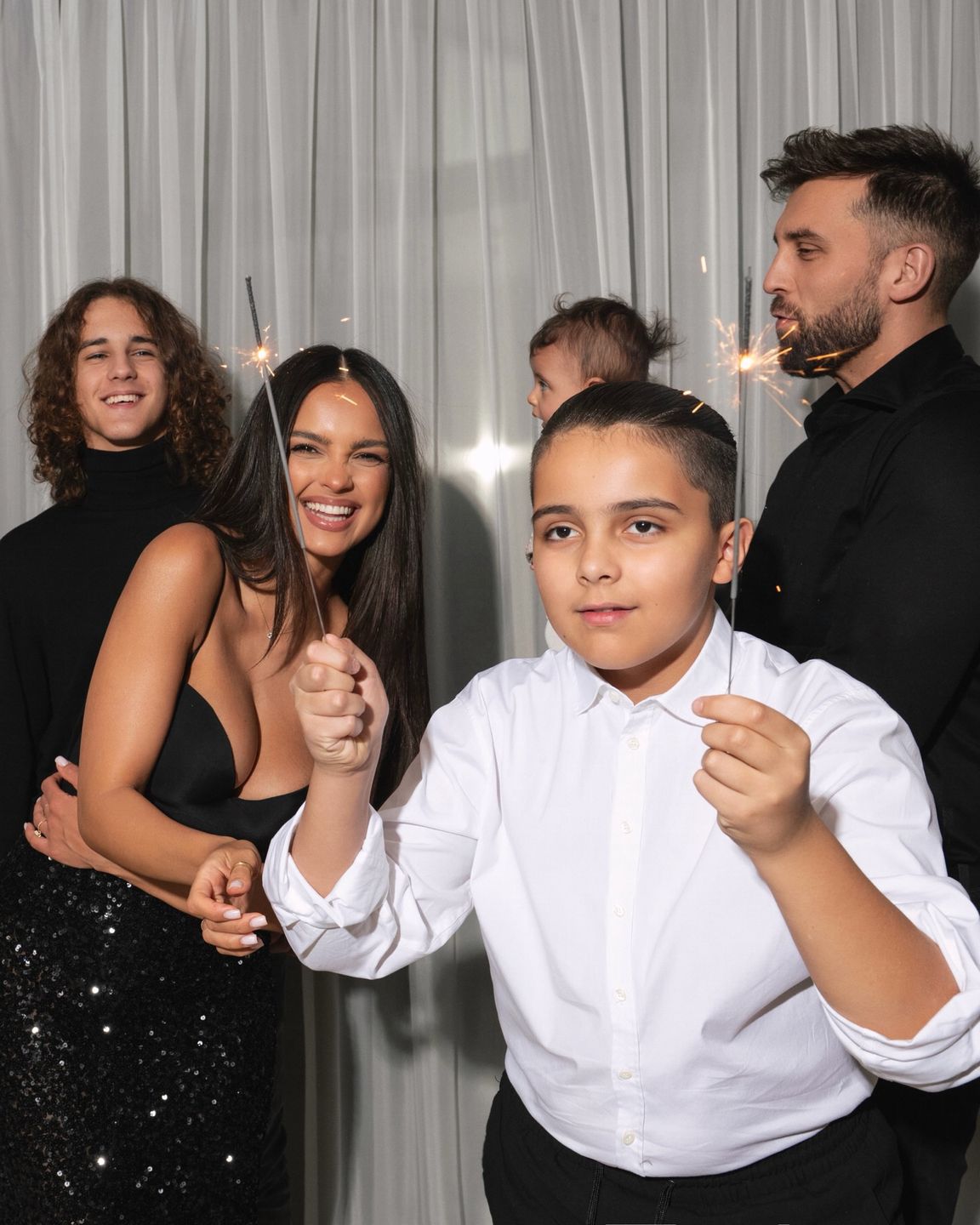 Klaudia El Dursi z rodziną