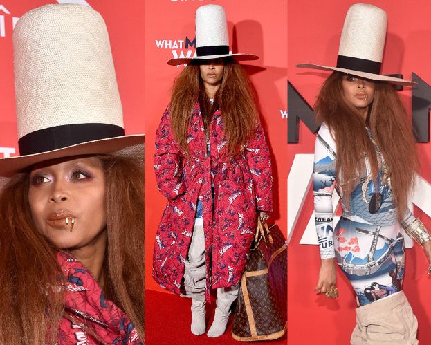 Wystrojona Erykah Badu zamiata konkurencję pod czerwony dywan